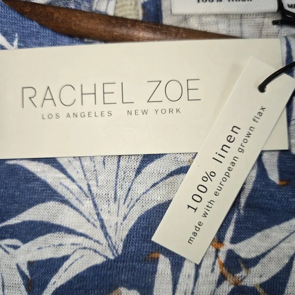 Rachel Zoe Blue and White Linen Top - Picture 2 of 6